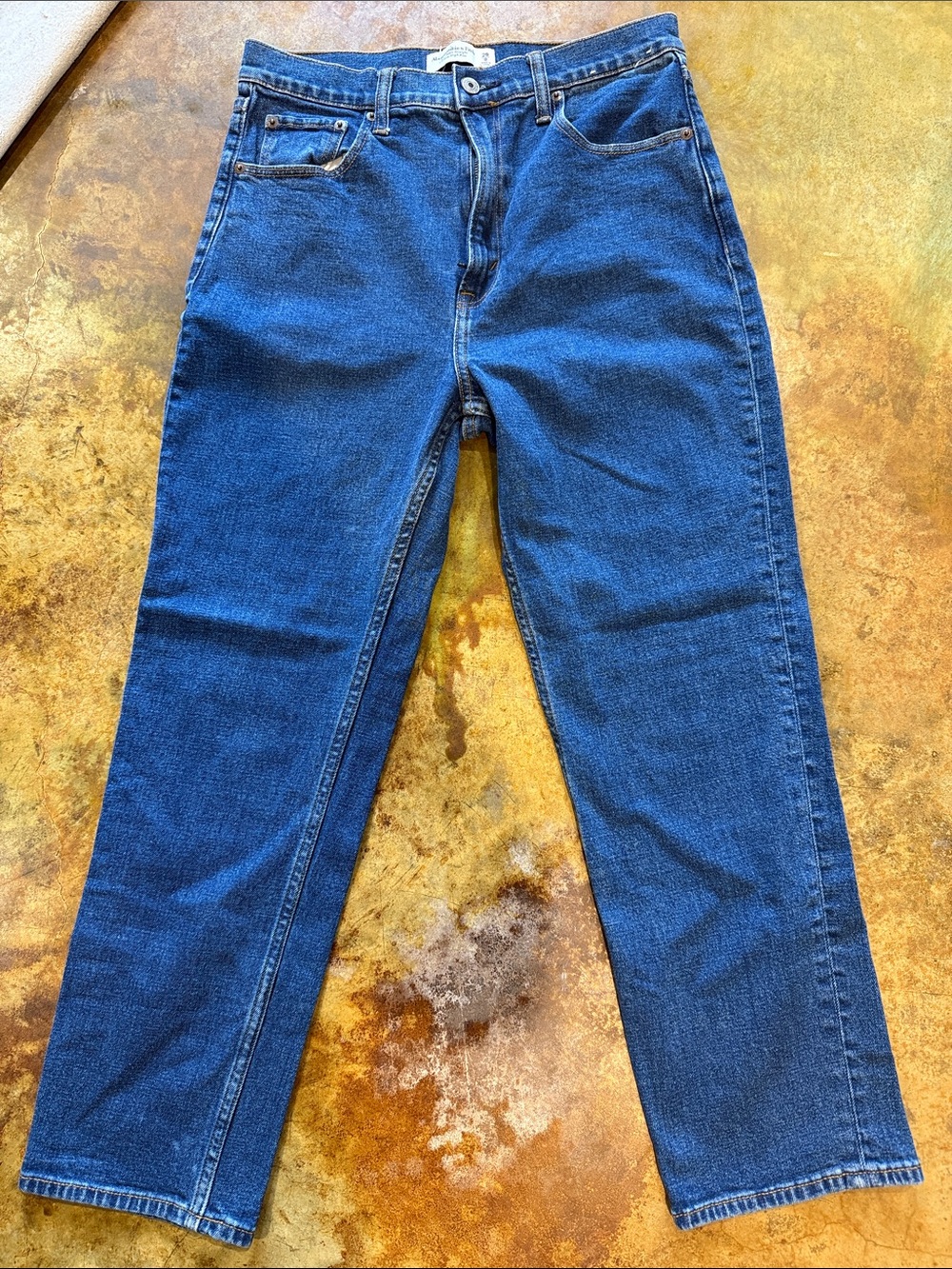 Abercrombie & Fitch Light Blue Ankle Straight Jeans